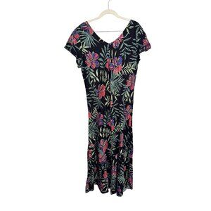 Nani hawaii floral maxi dress dark floral size XL cruise vacation
